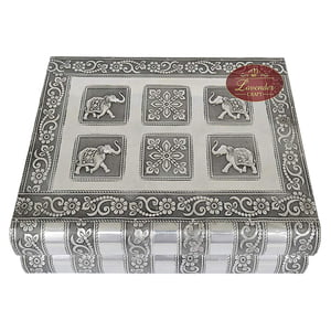 Premium Jewellery Box Box 4 Tray & 1 Roll - Antique Look Black Velvet